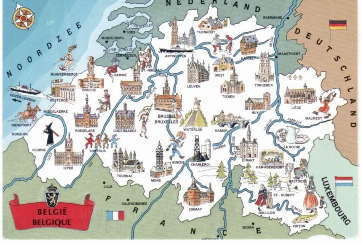 Belgio attrazioni turistiche mappa
