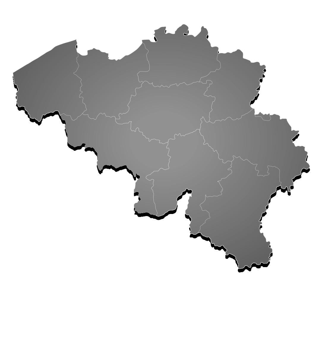 Mappa di Belgio vettoriale