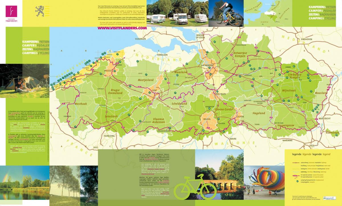 Belgio campeggi sulla cartina