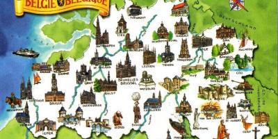 Mappa di Belgio attrazioni