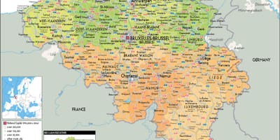 Una mappa di Belgio