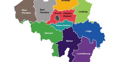 Belgio province mappa