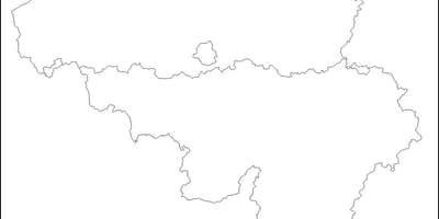 Mappa di Belgio contorno